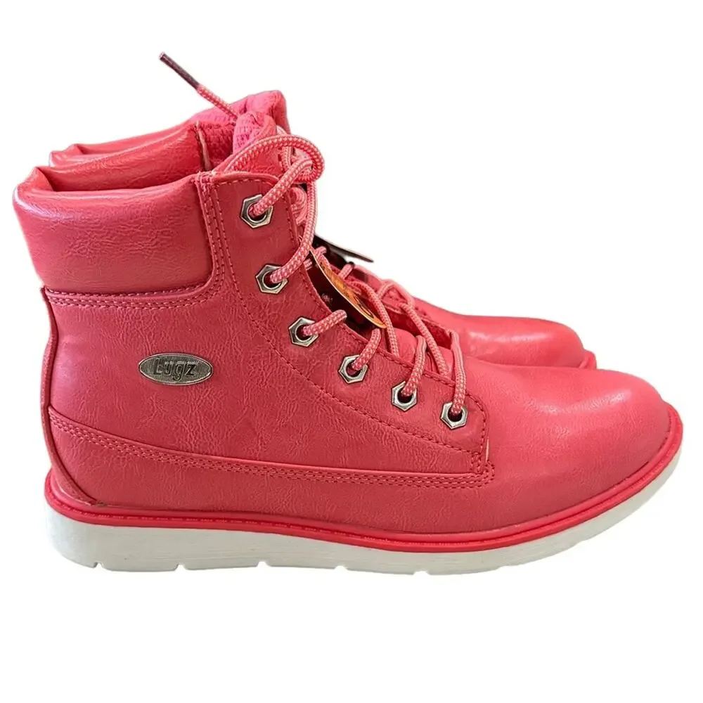 Lugz pink Laceup‎ high top boot. I” heel size 7 new without box - Picture 5 of 14